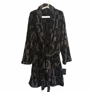 DKNY Signature Plush Short Bath Robe - S/M